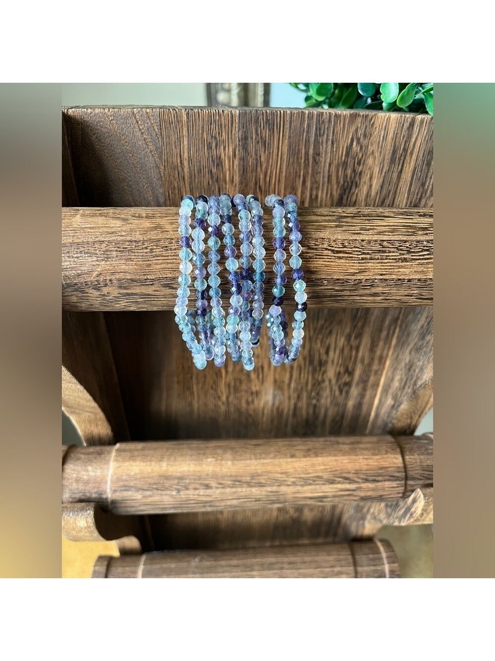 Blue fluorite faceted bracelet - Picture 4 of 4